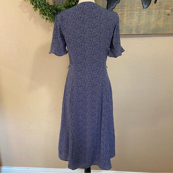 Lulus Flirty Frolic Navy Blue Print Button-Up Midi Dress - Picture 7 of 11